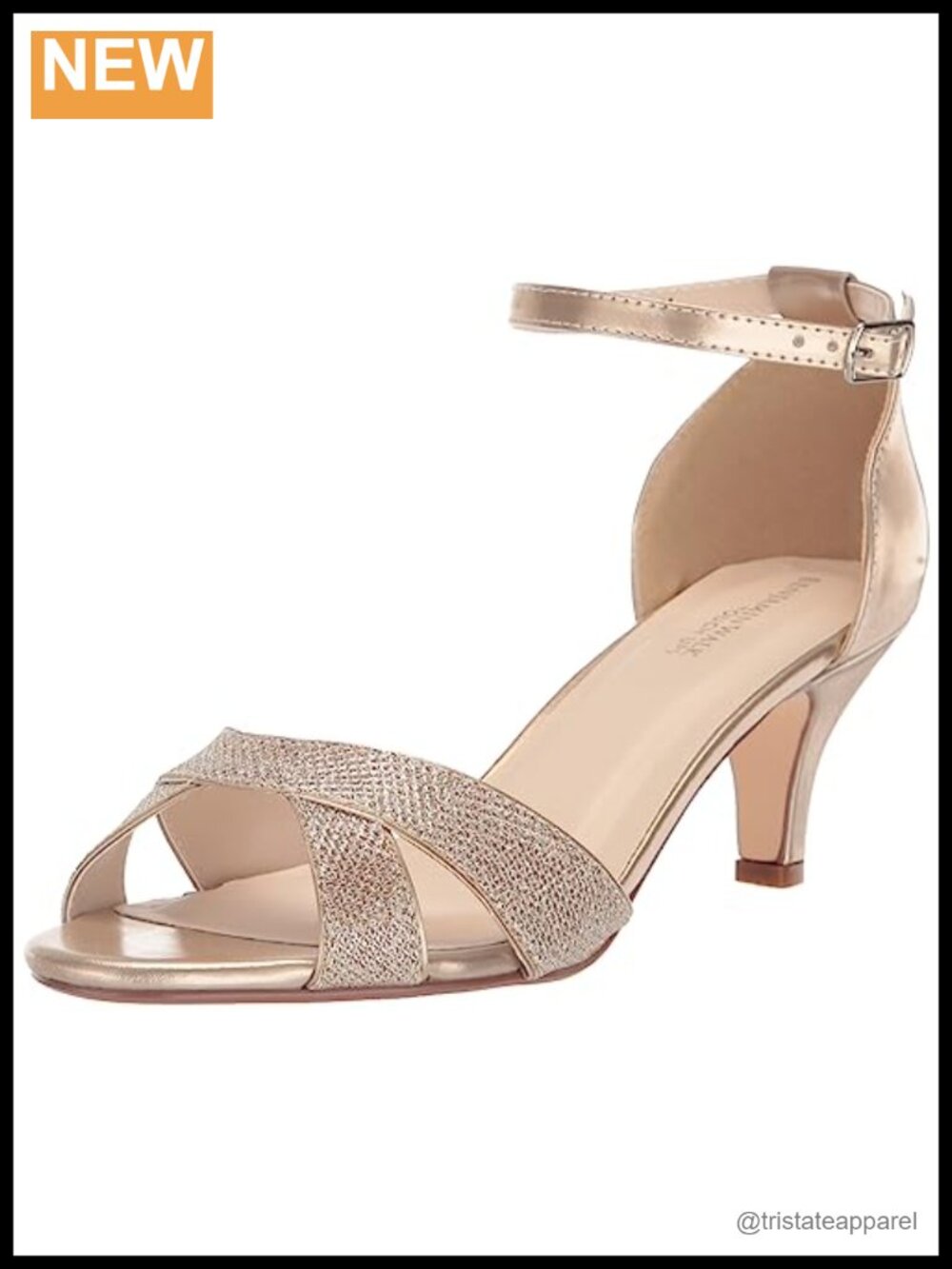 Touch Ups Clementine Platform Sandal Kitten Heel Ankle Strap PU Bridal Wedding